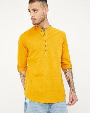 mandarin collar short kurta