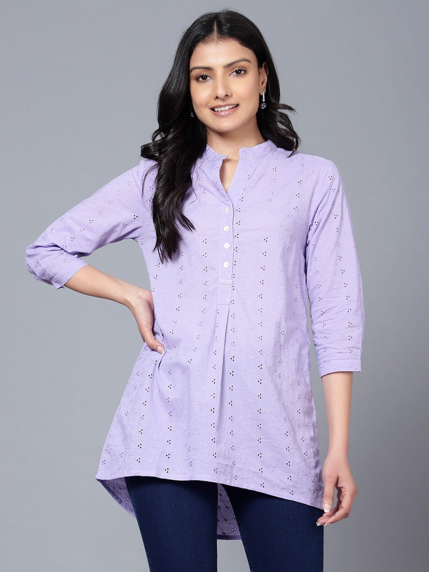 mandarin collar tunic top