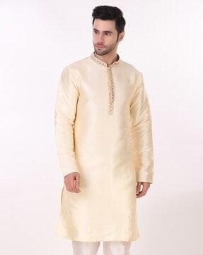 mandarin-neck short kurta