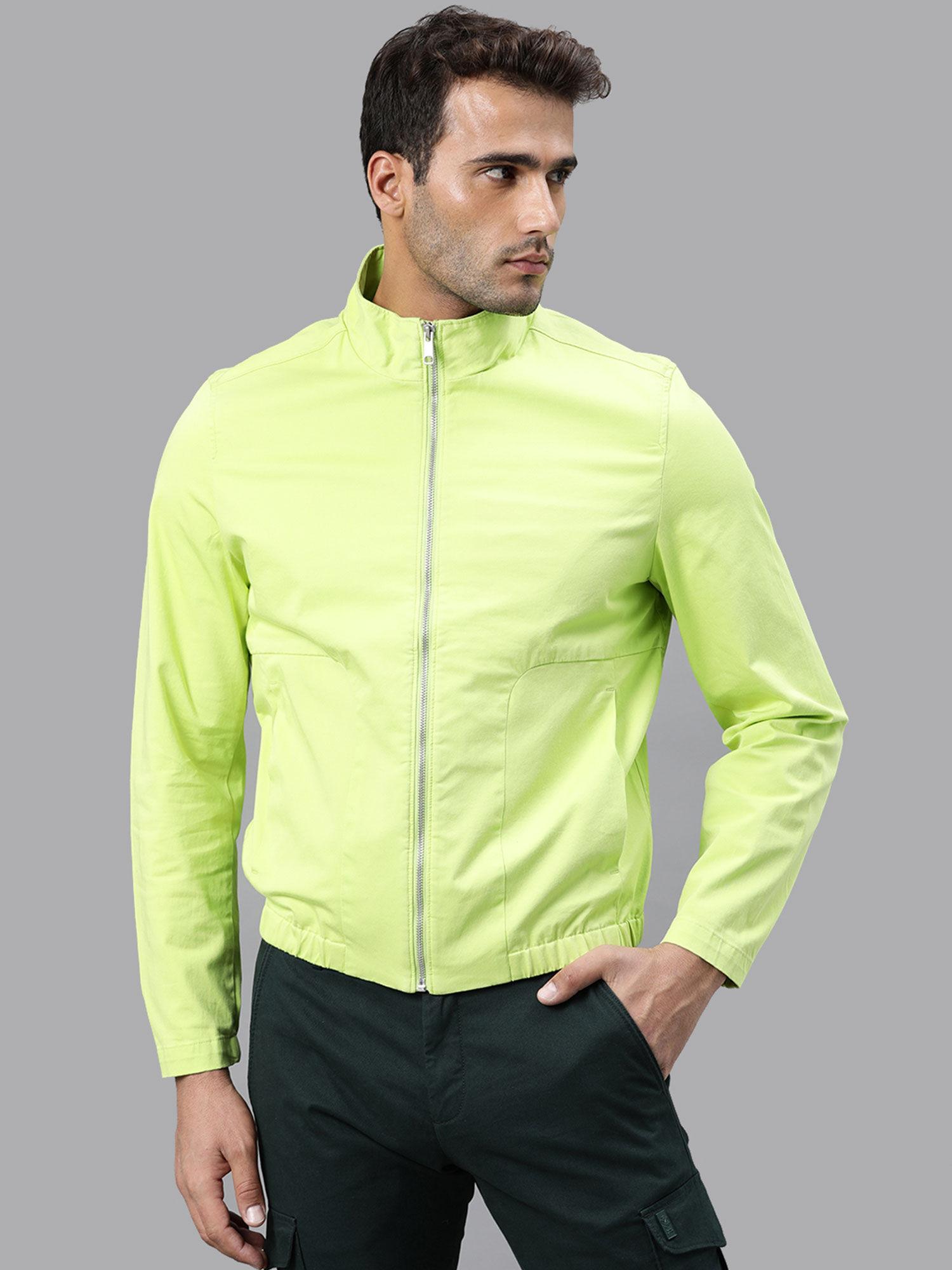 mang- plain lycra mens jacket - green