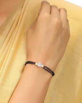 mangalsutra bracelet with stone applique