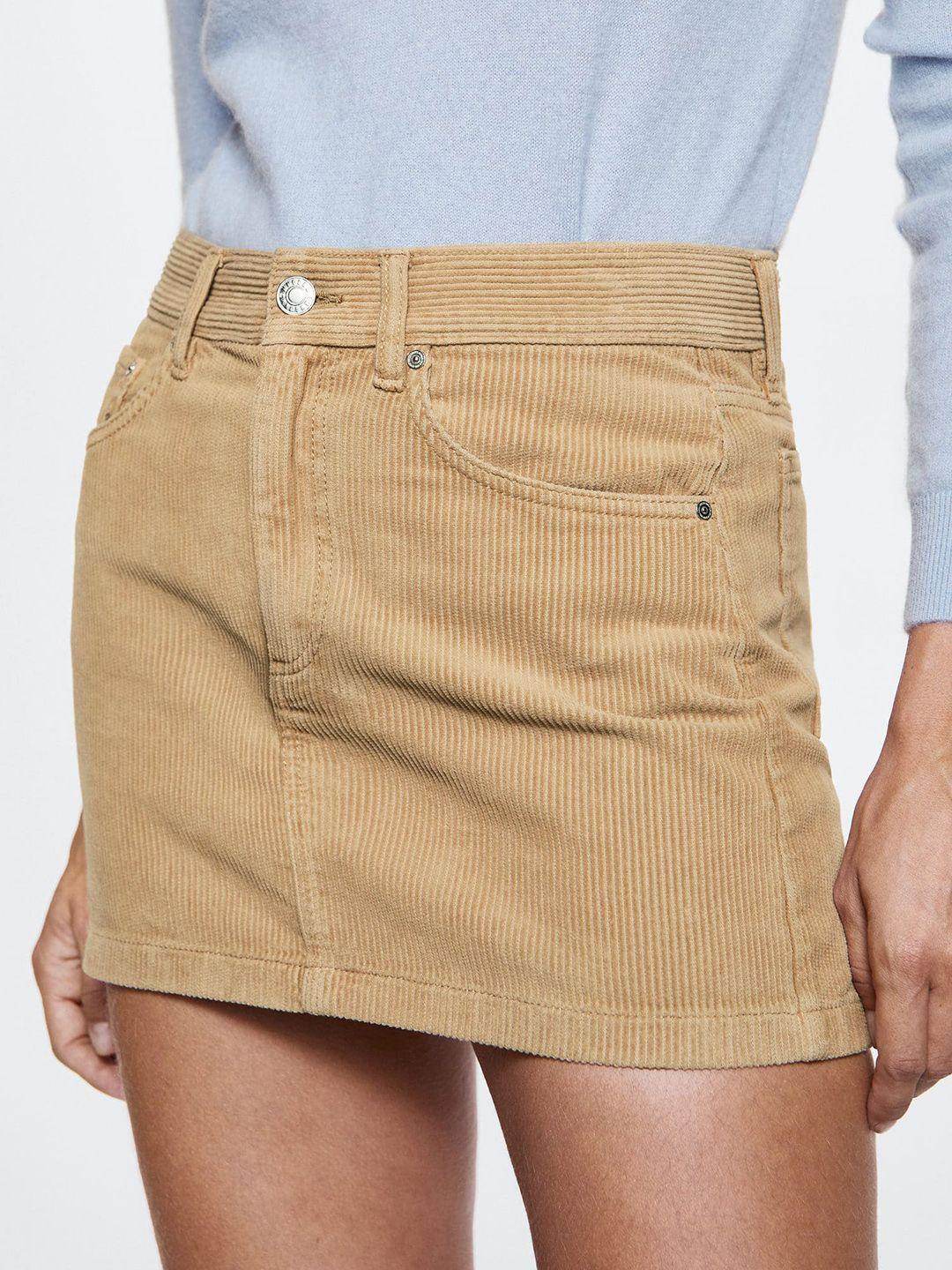 mango corduroy straight mini skirt