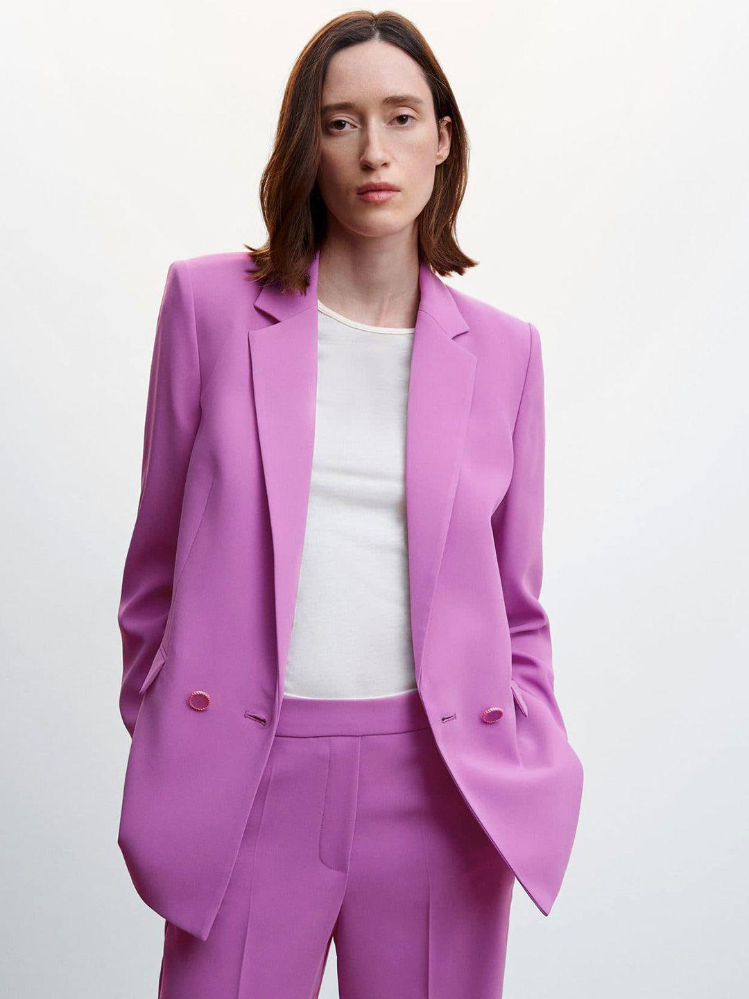 mango sustainable oversized fit solid formal blazer