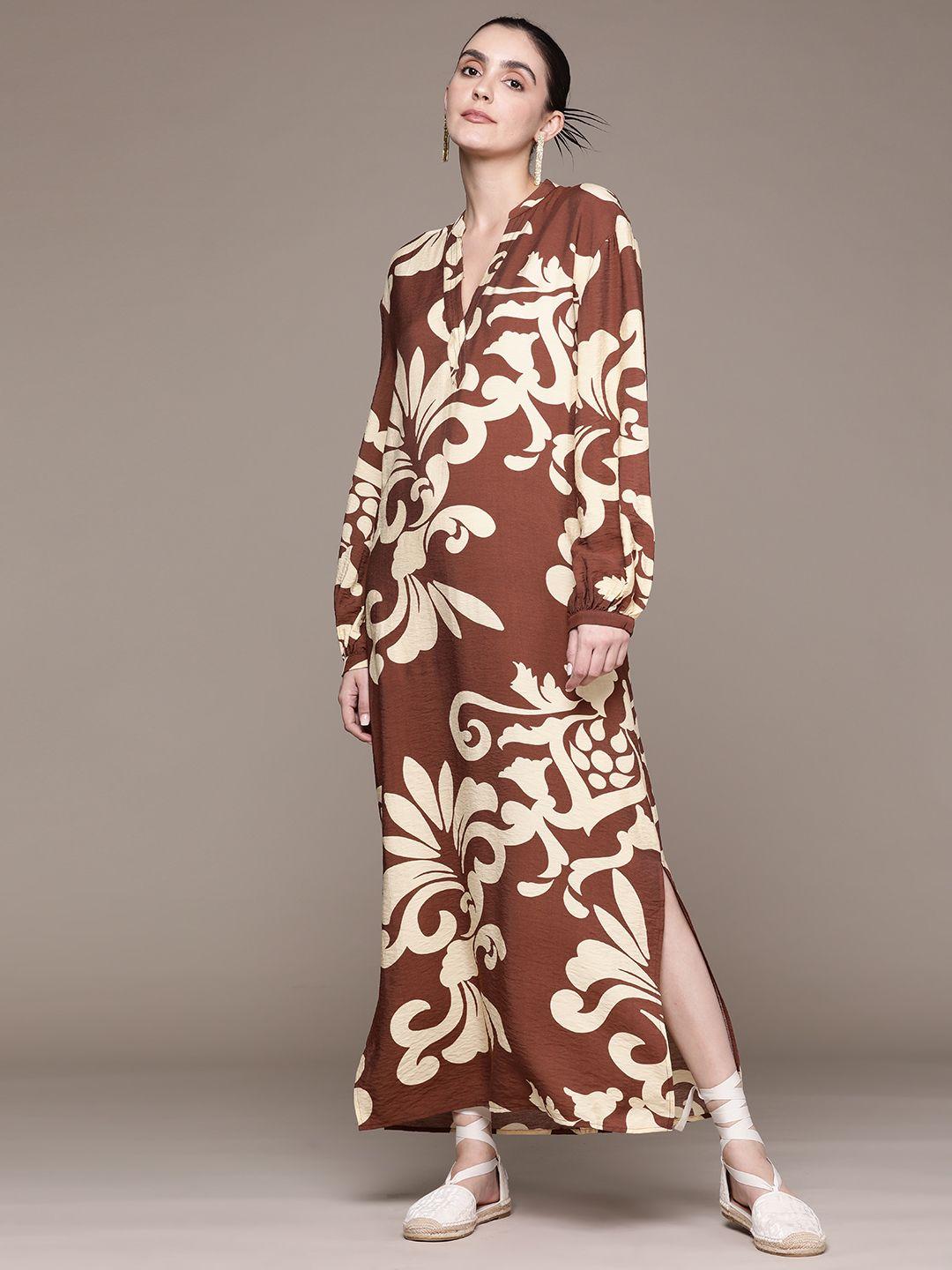 mango abstract print maxi dress