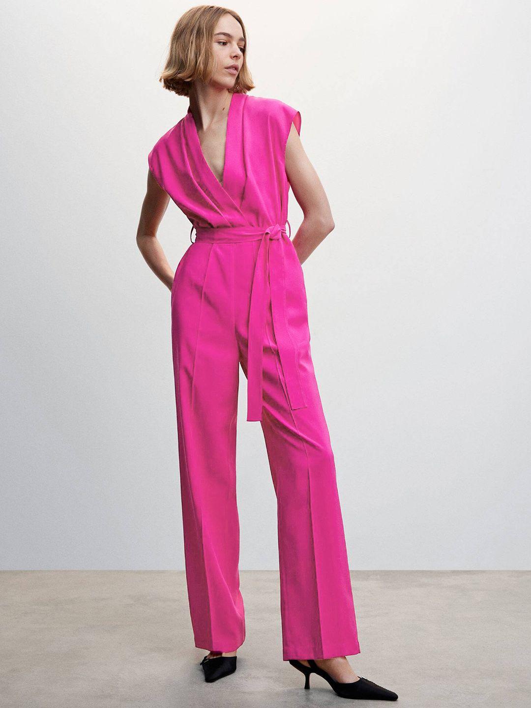 mango basic jumpsuit with belt