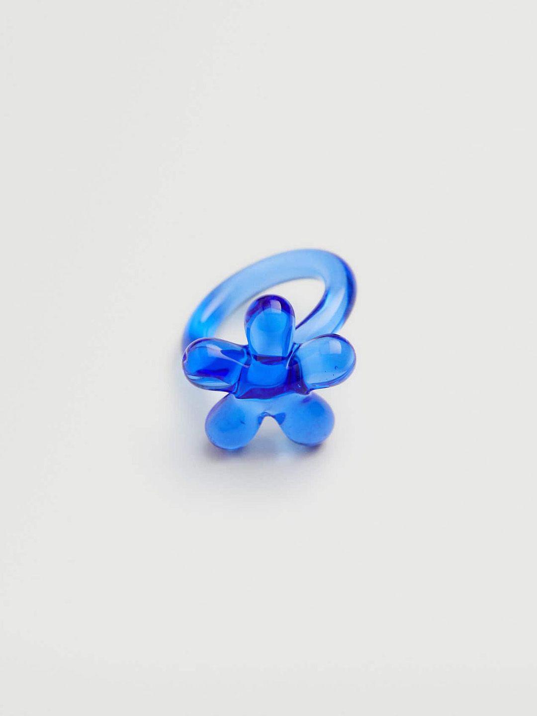 mango blue solid finger ring