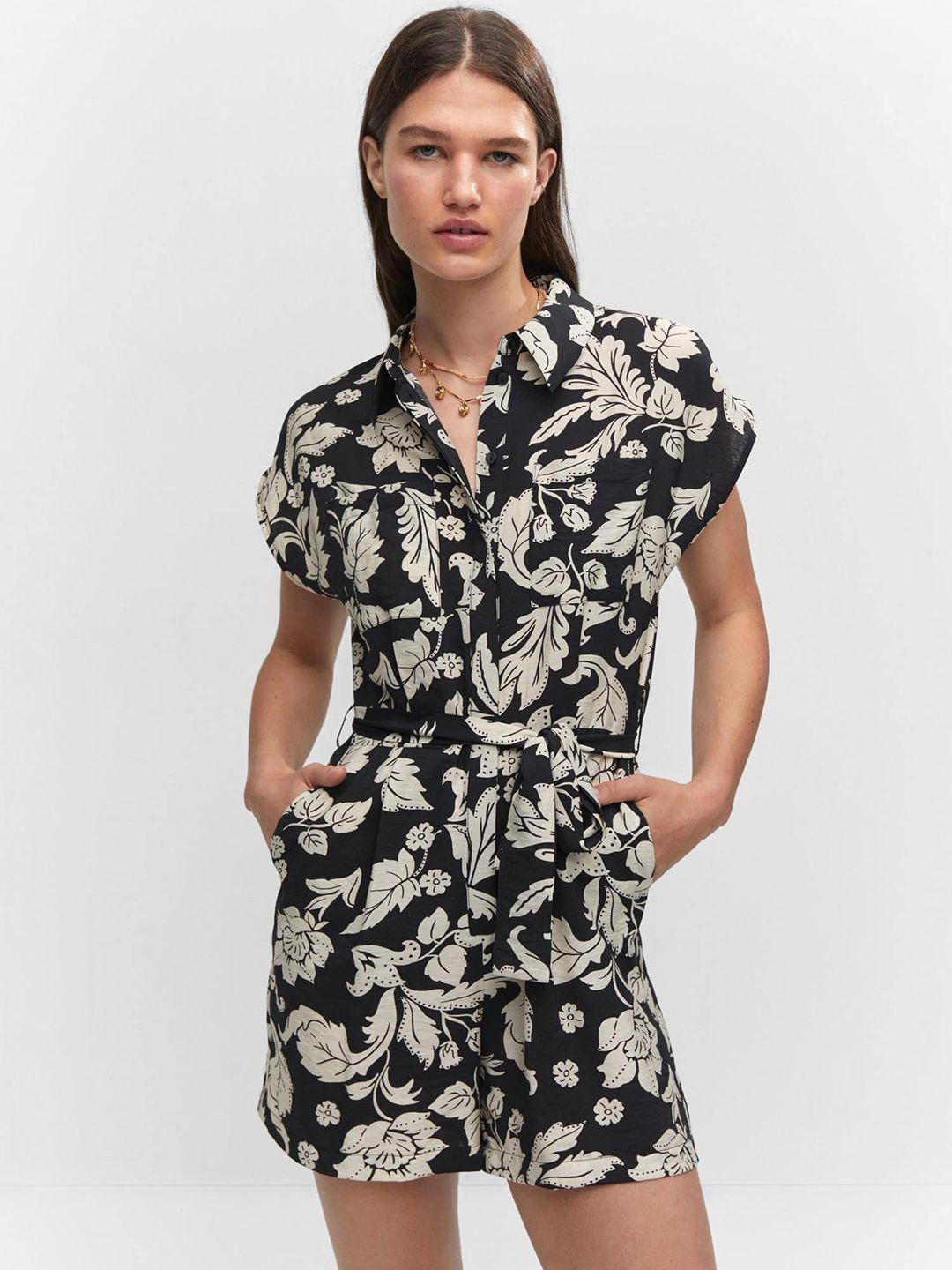 mango floral print playsuit