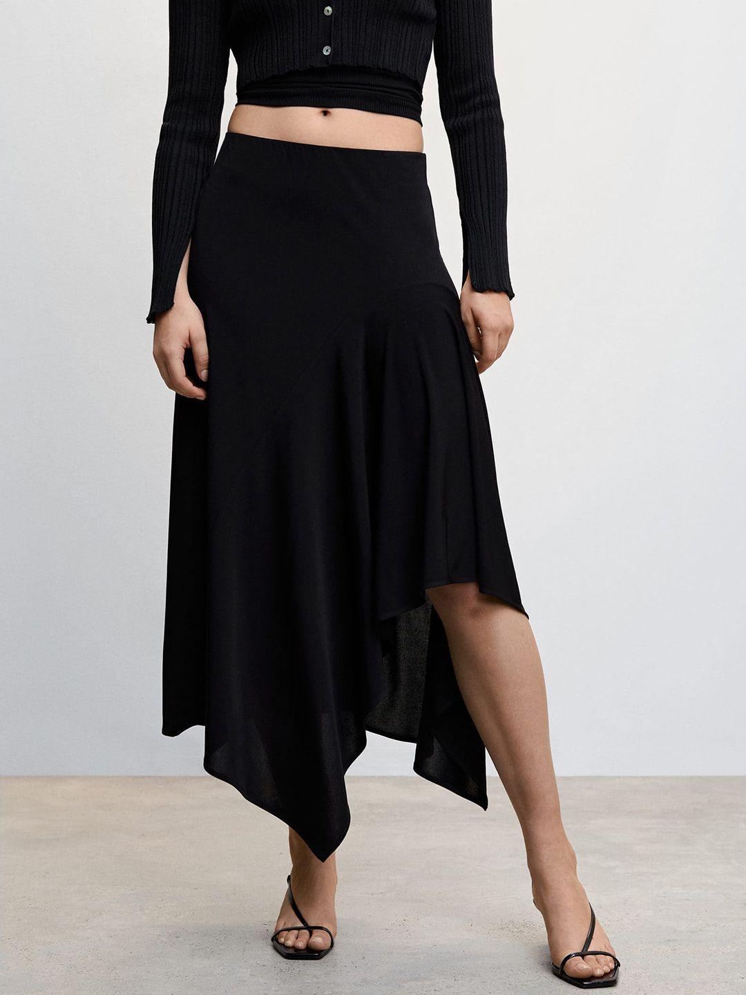 mango frilled asymmetrical a-line skirt