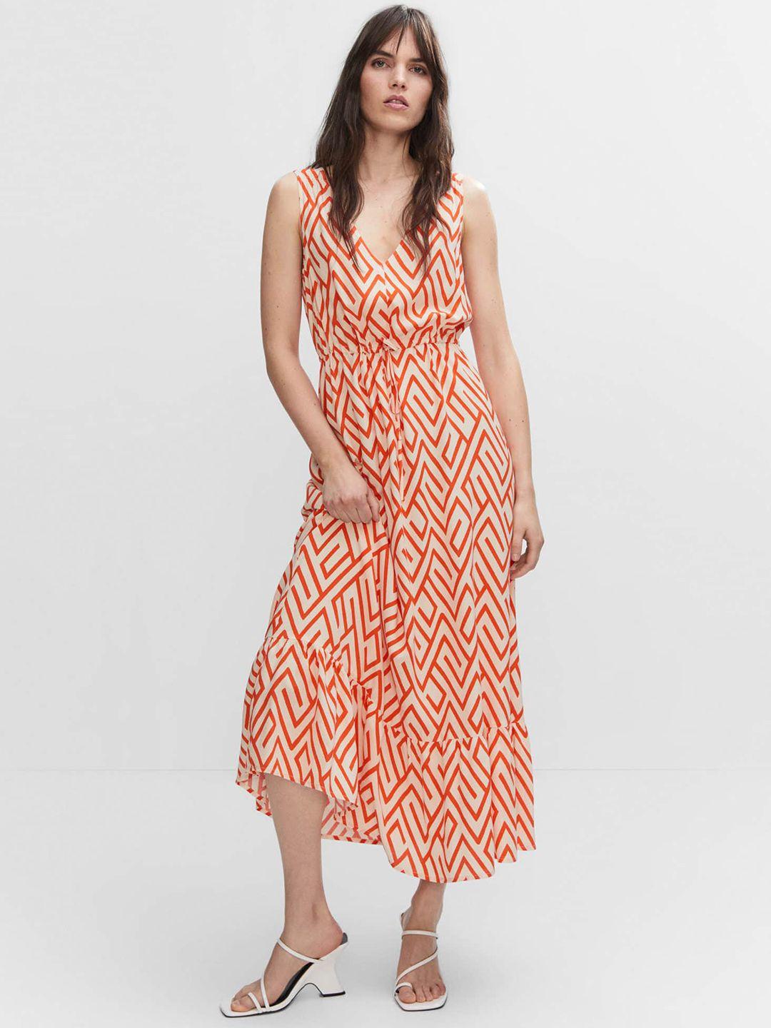 mango geometric print maxi dress