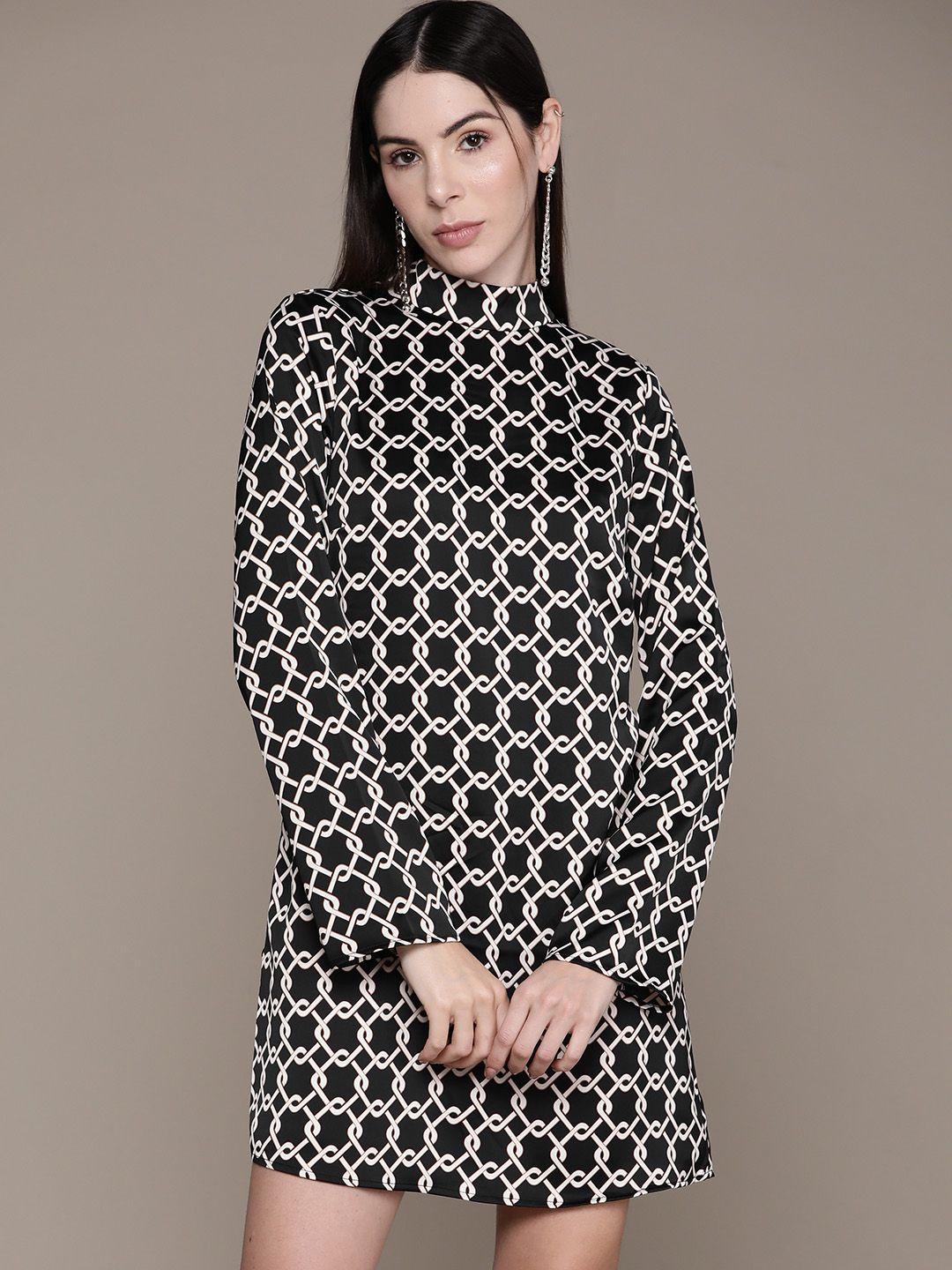 mango geometric printed sustainable sheath dress