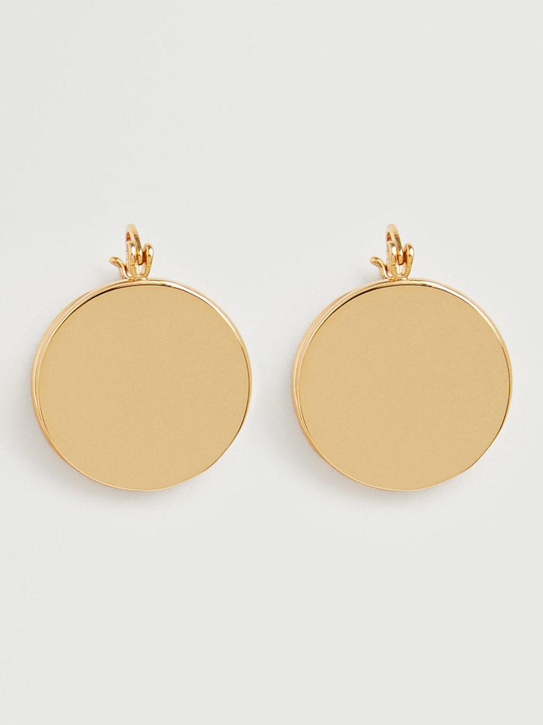 mango gold-toned circular drop earrings