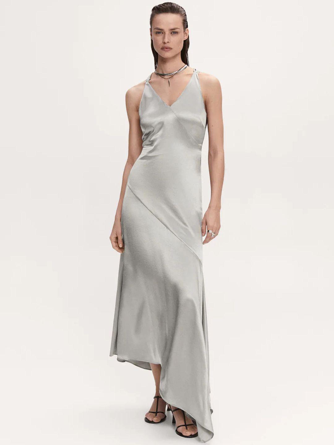 mango halter neck maxi dress