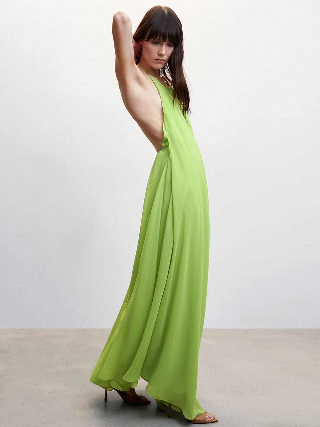 mango halter neck maxi dress