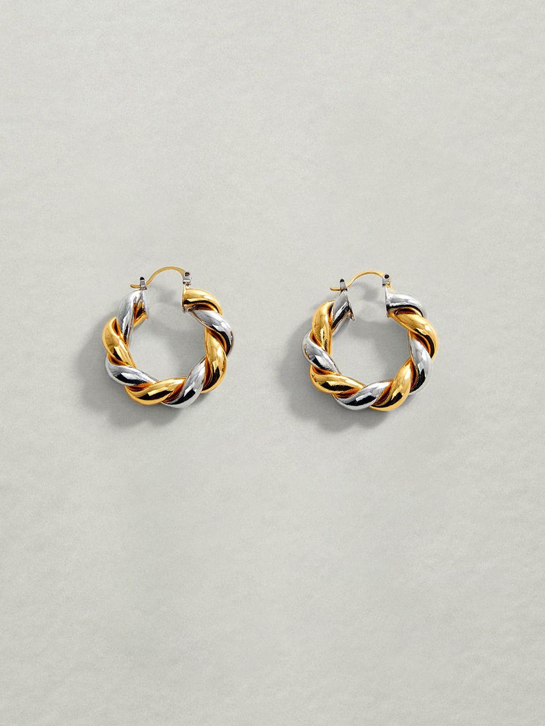 mango intertwined hoop earrings