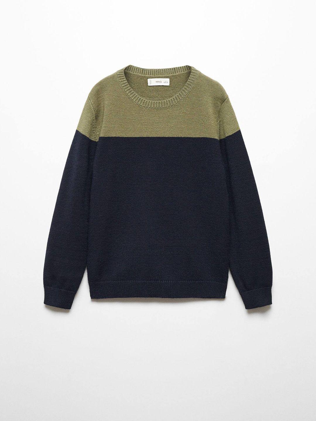 mango kids boys colourblocked pullover