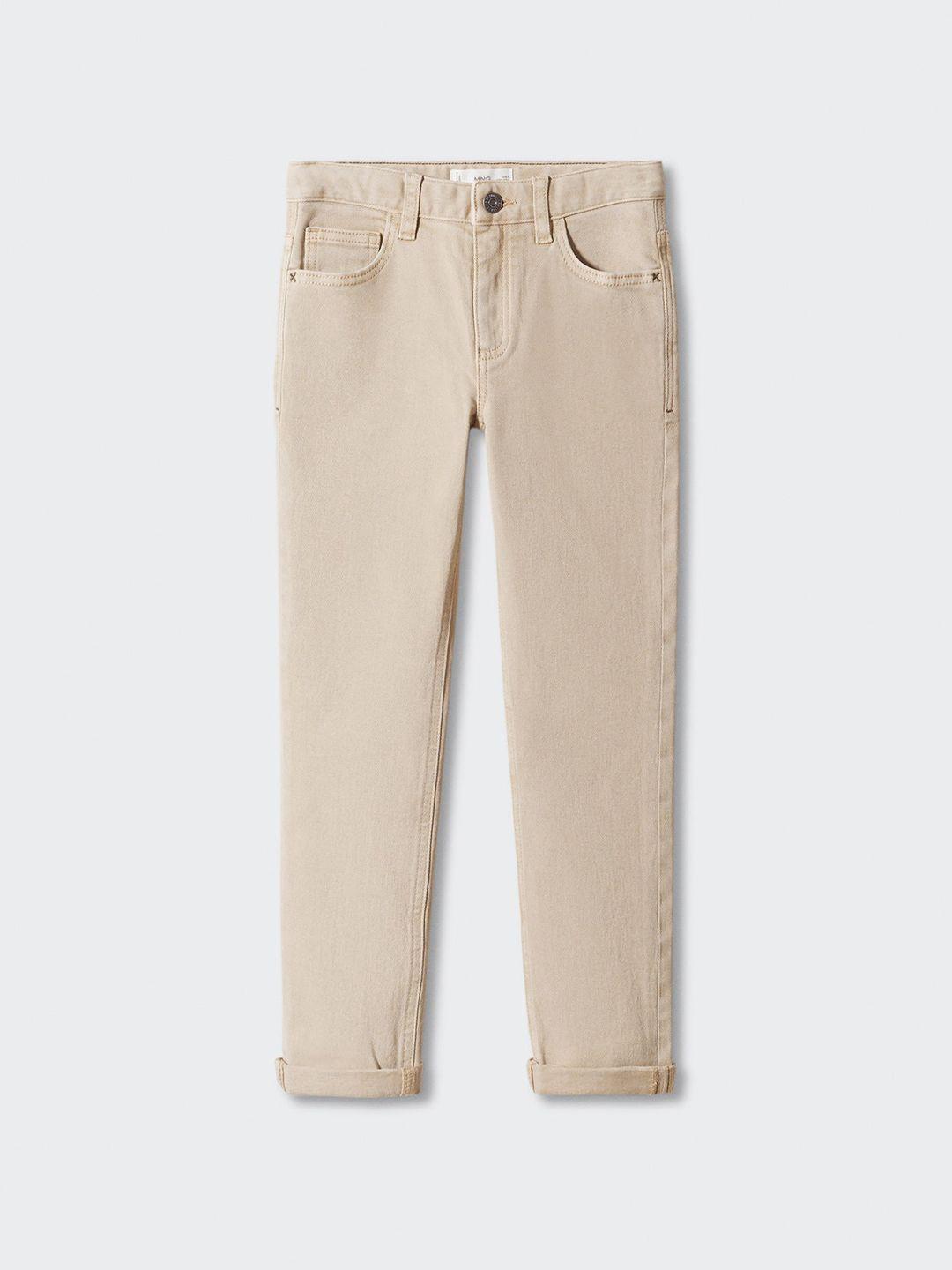 mango kids boys mid-rise regular-fit stretchable jeans