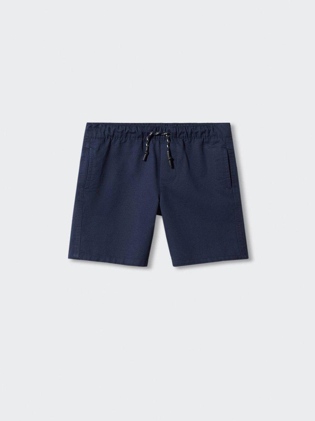 mango kids boys mid-rise straight fit pure cotton bermuda shorts