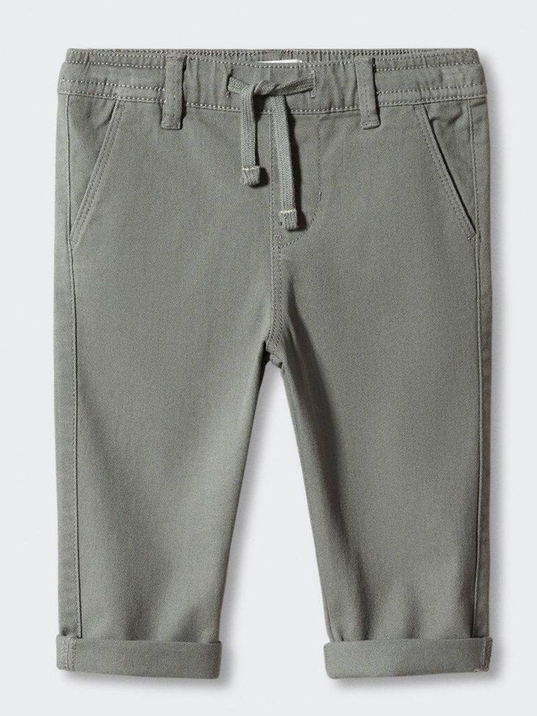 mango kids boys mid-rise straight fit trousers
