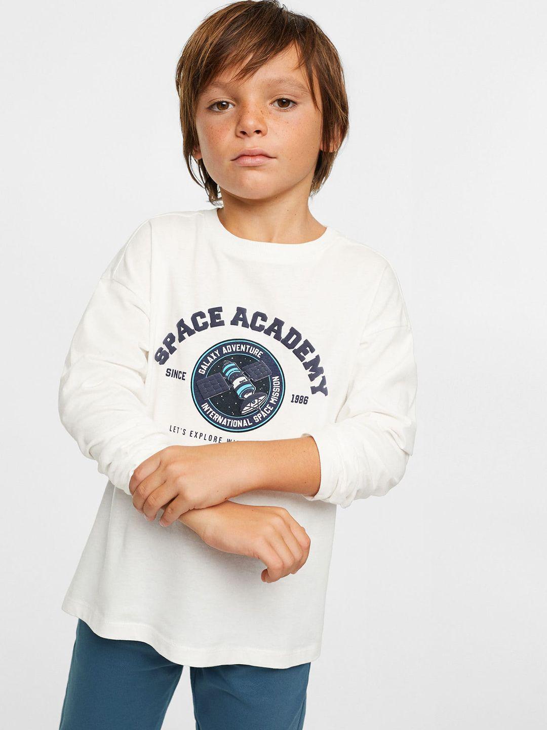 mango kids boys pure cotton graphic printed sustainable t-shirt