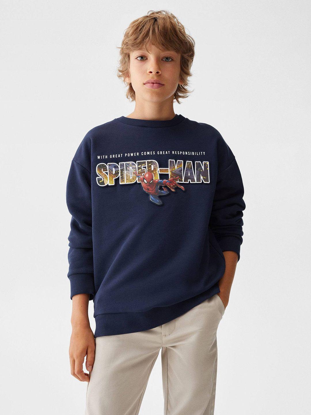 mango kids boys spiderman printed sweatshirt