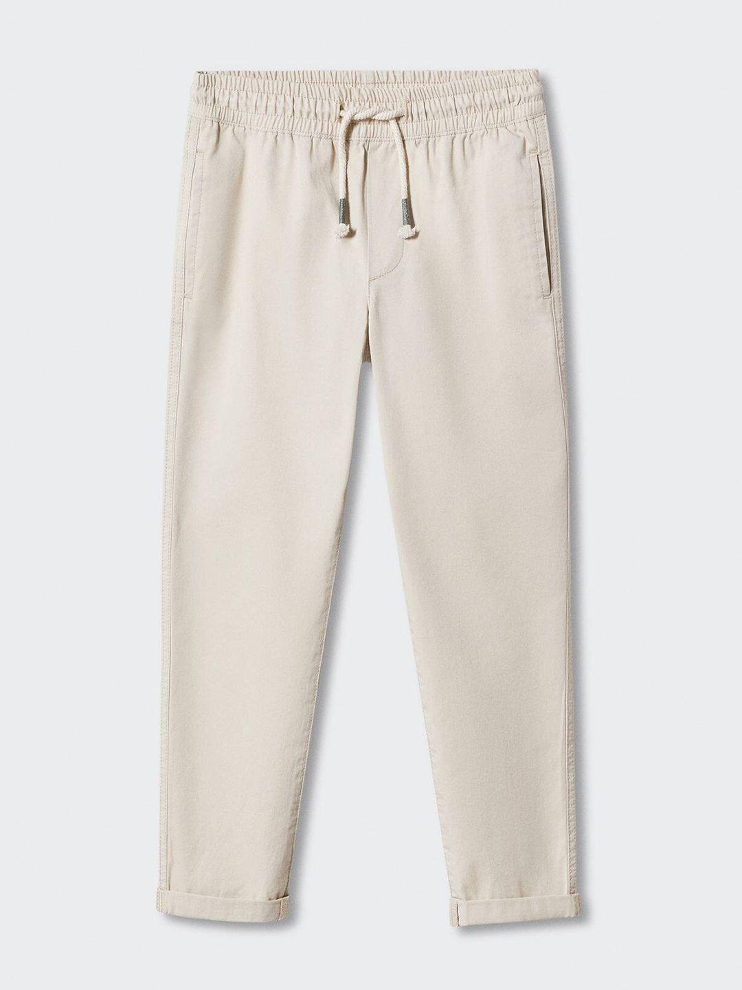 mango kids boys straight fit cotton sustainable trousers