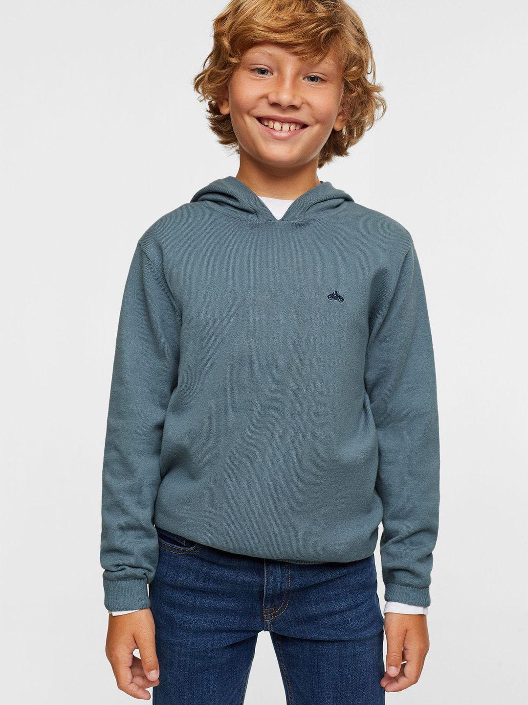 mango kids boys sustainable pullover with applique detail