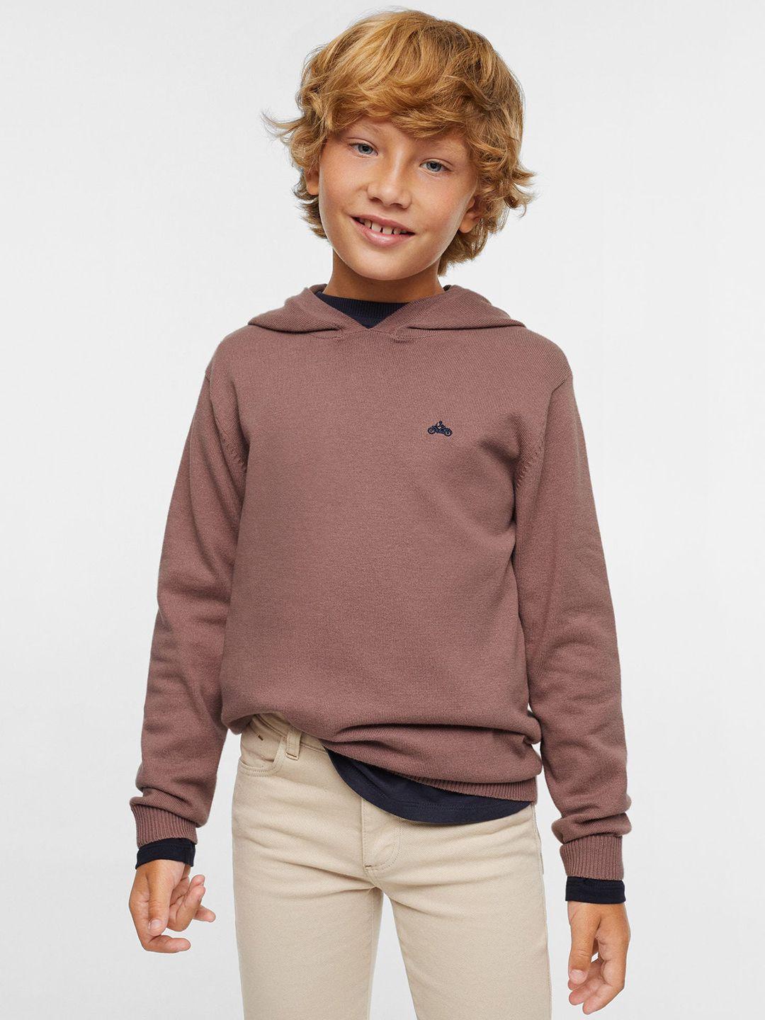 mango kids boys sustainable pullover with applique detail