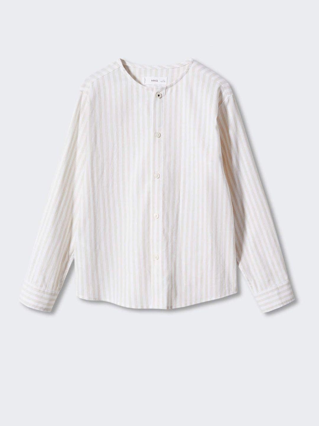 mango kids boys sustainable vertical striped casual shirt