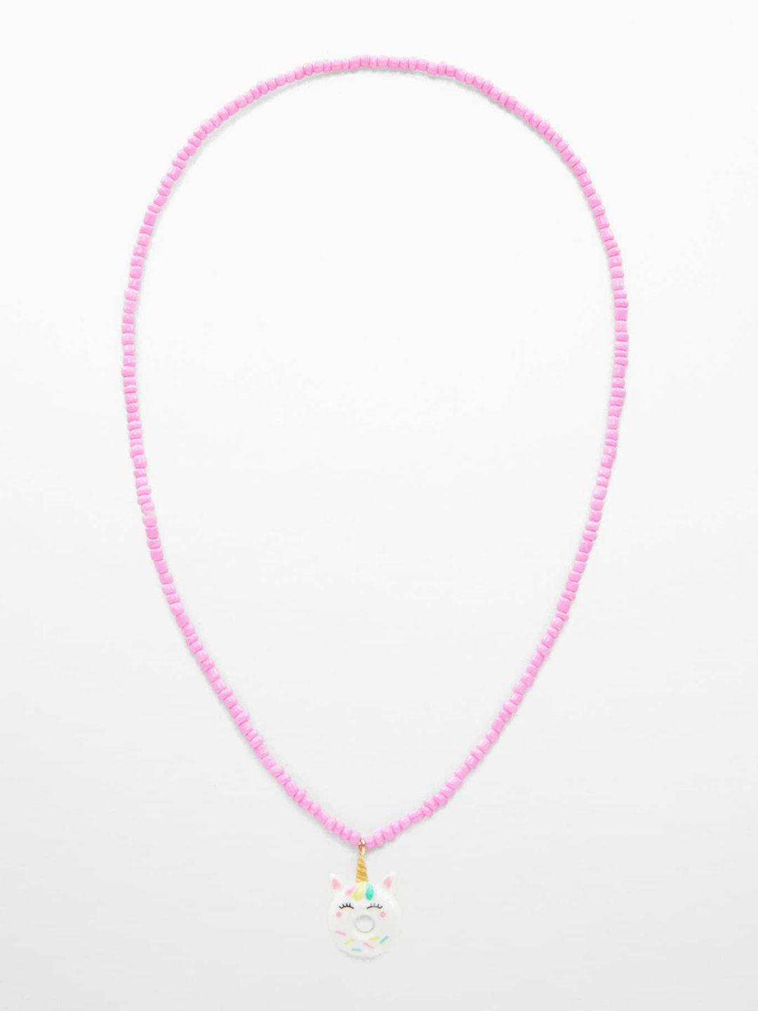 mango kids girls beaded elasticated unicorn necklace