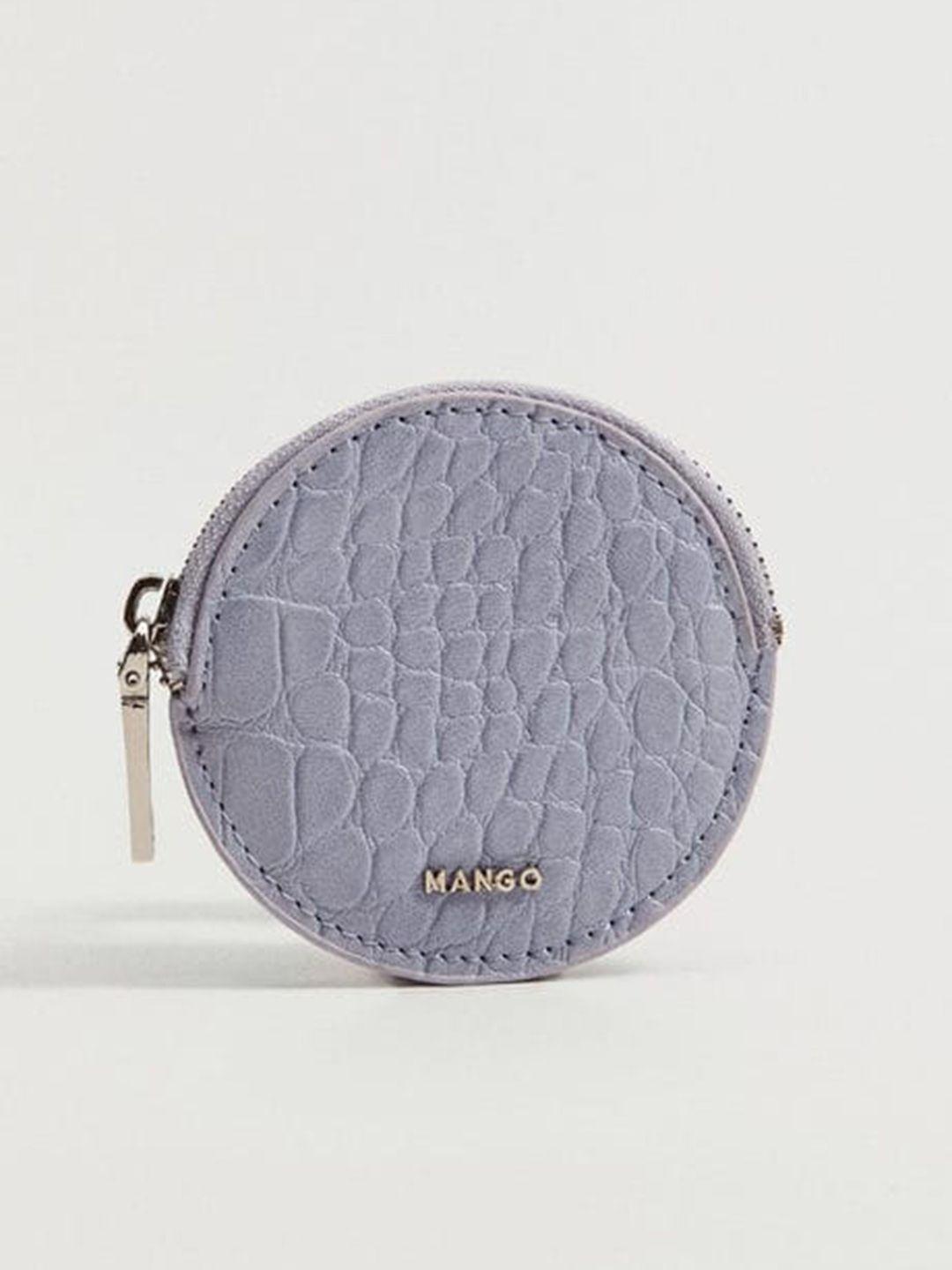 mango lilac croc textured buckle detail coin purse