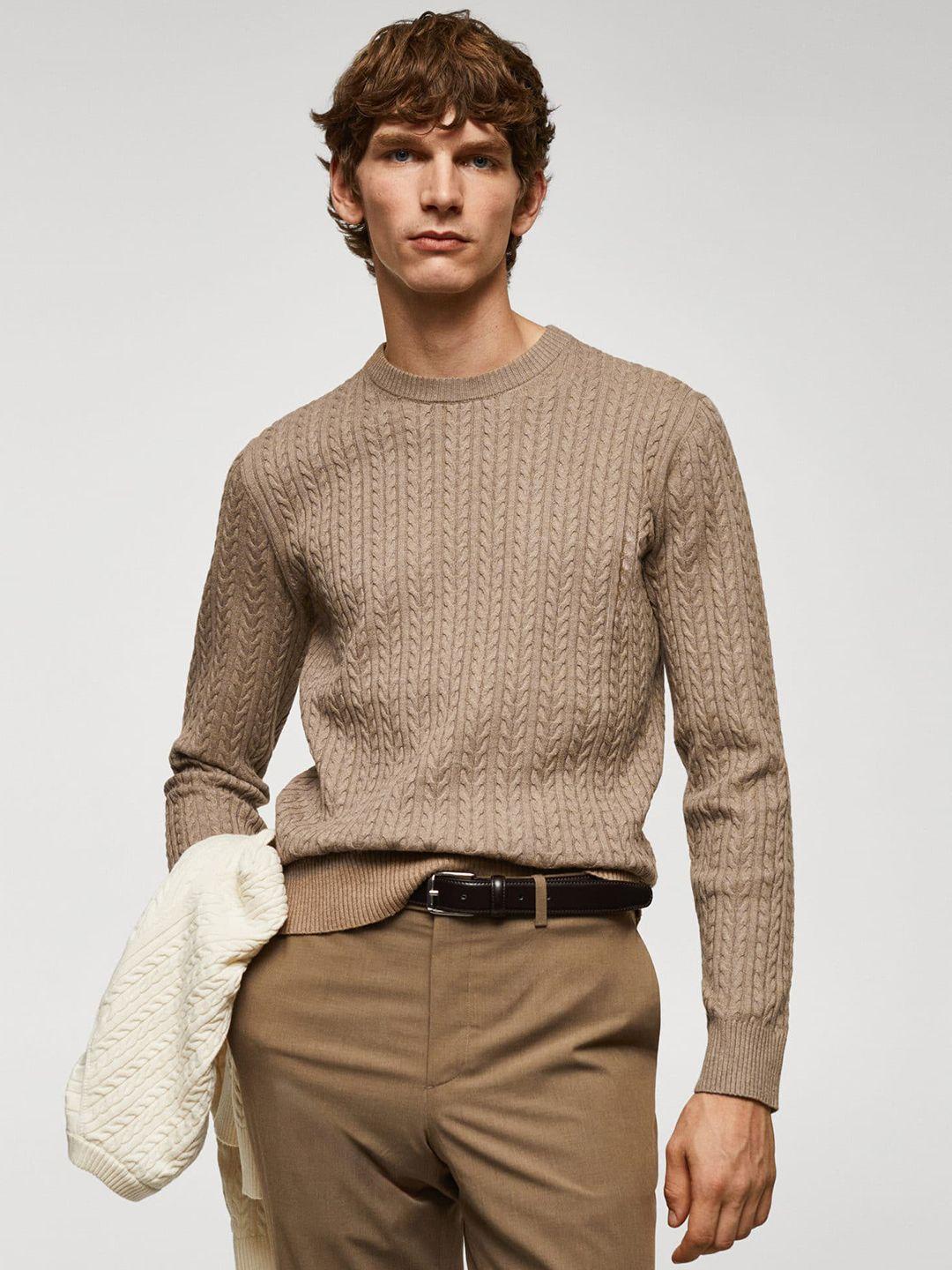 mango man cable knit pullover