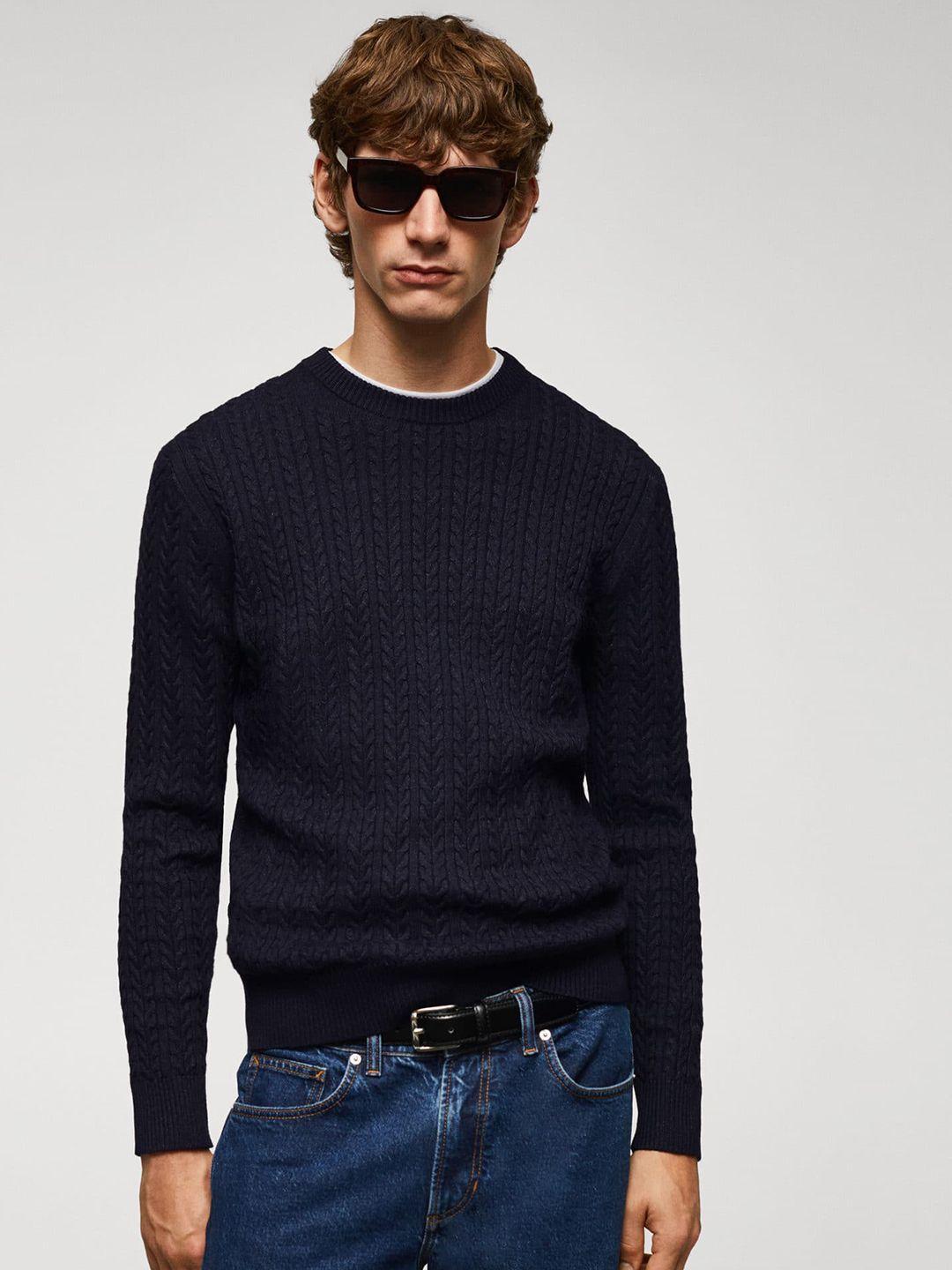 mango man cable knit pullover