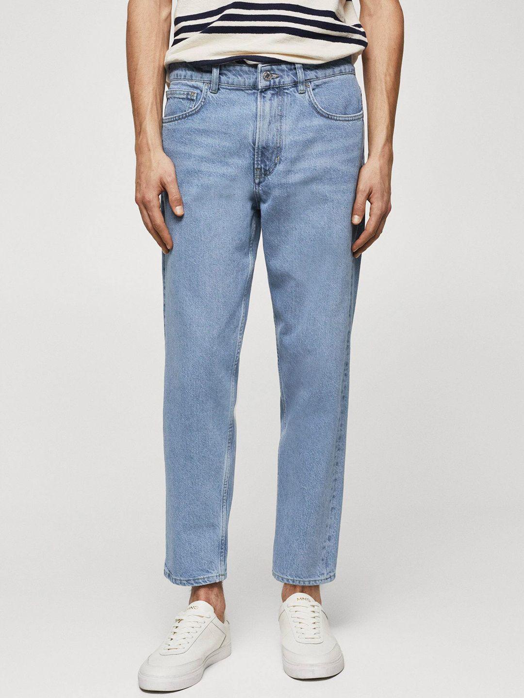 mango man carrot fit high-rise cropped jeans
