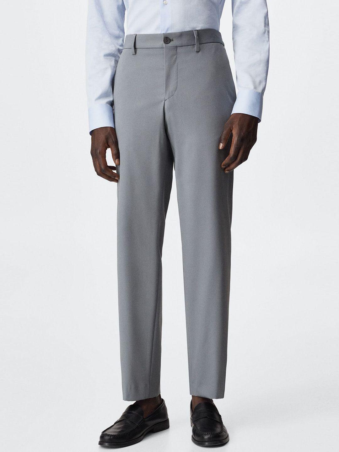 mango man grey formal sustainable trousers