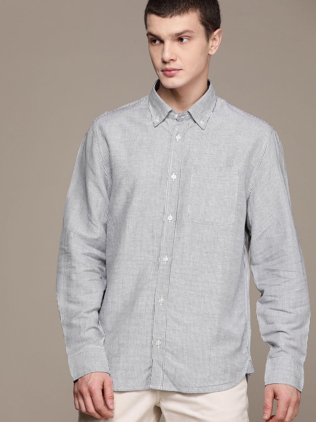 mango man oversized pinstripes casual shirt