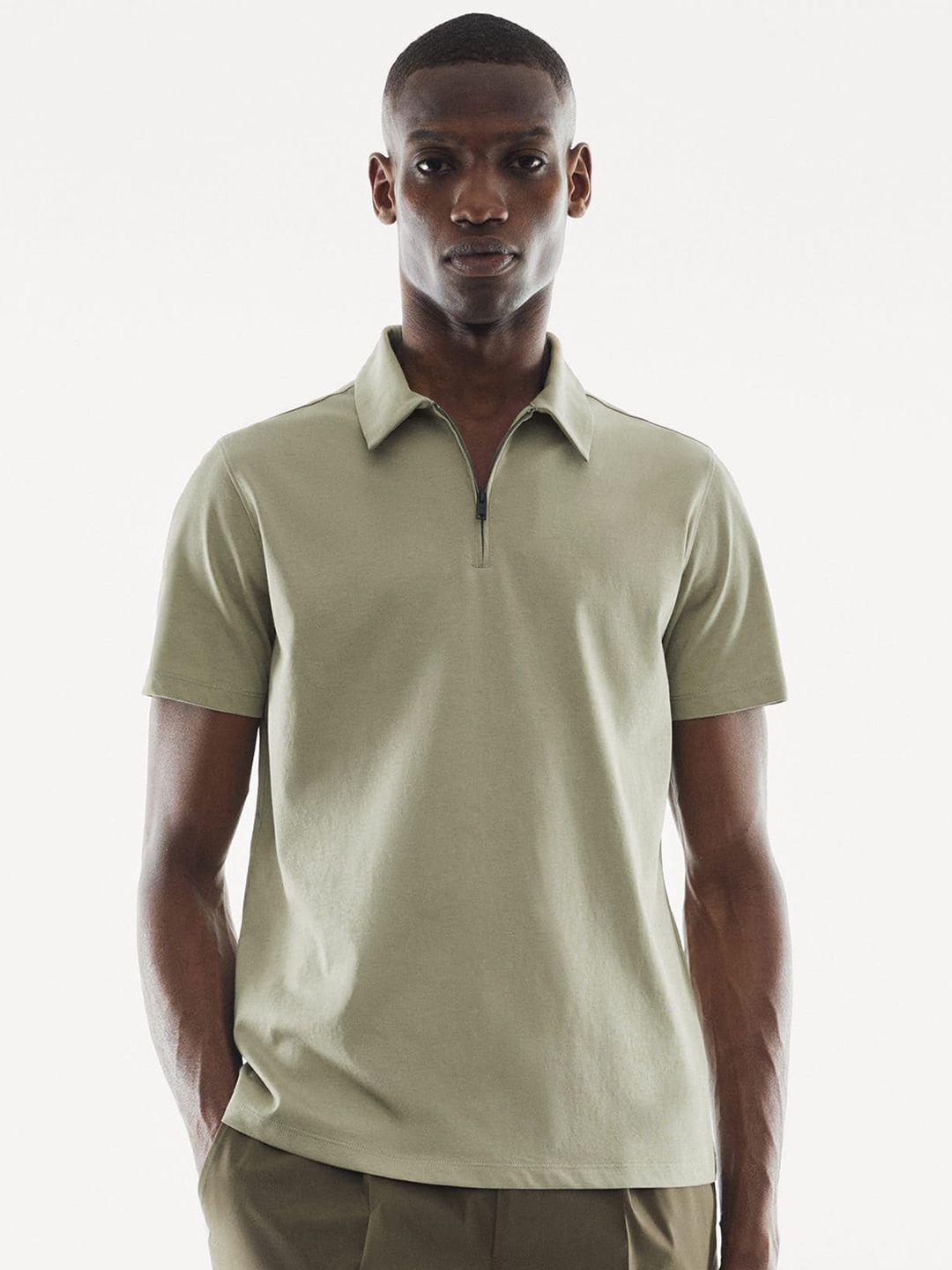 mango man polo collar sustainable performance slim fit t-shirt