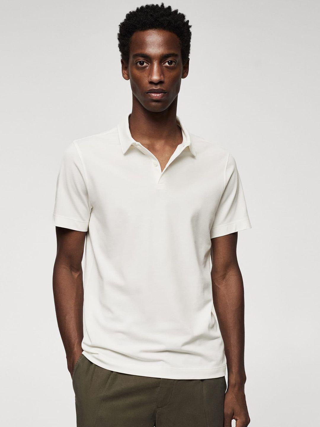 mango man polo collar sustainable slim fit t-shirt