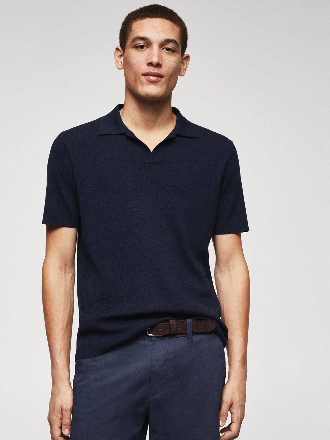 mango man polo collar t-shirt