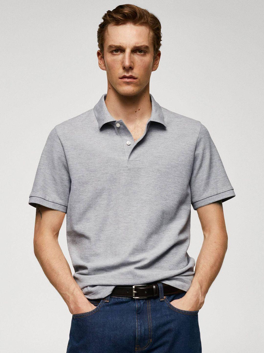 mango man polo collar t-shirt