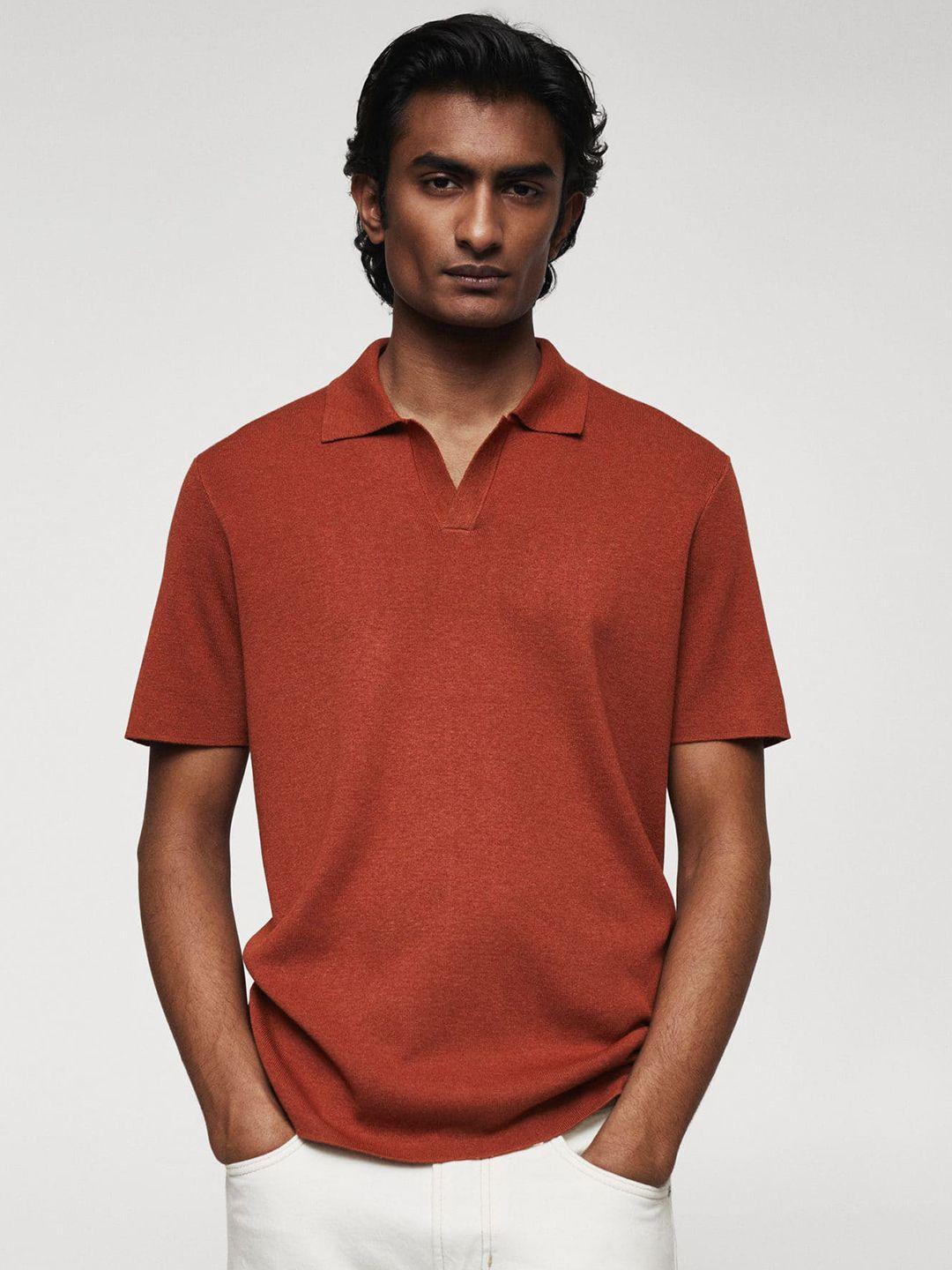 mango man polo collar t-shirt