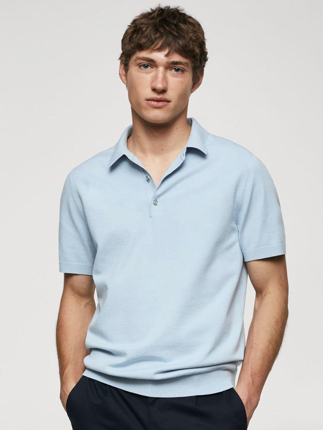 mango man polo collar t-shirt