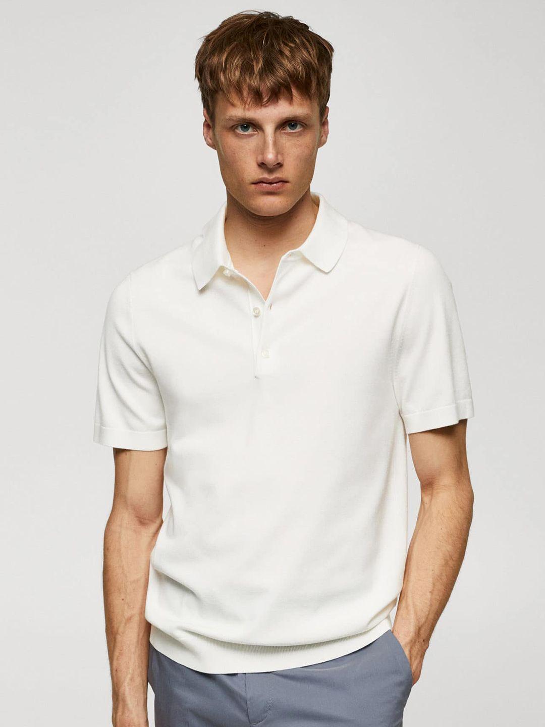 mango man polo collar t-shirt