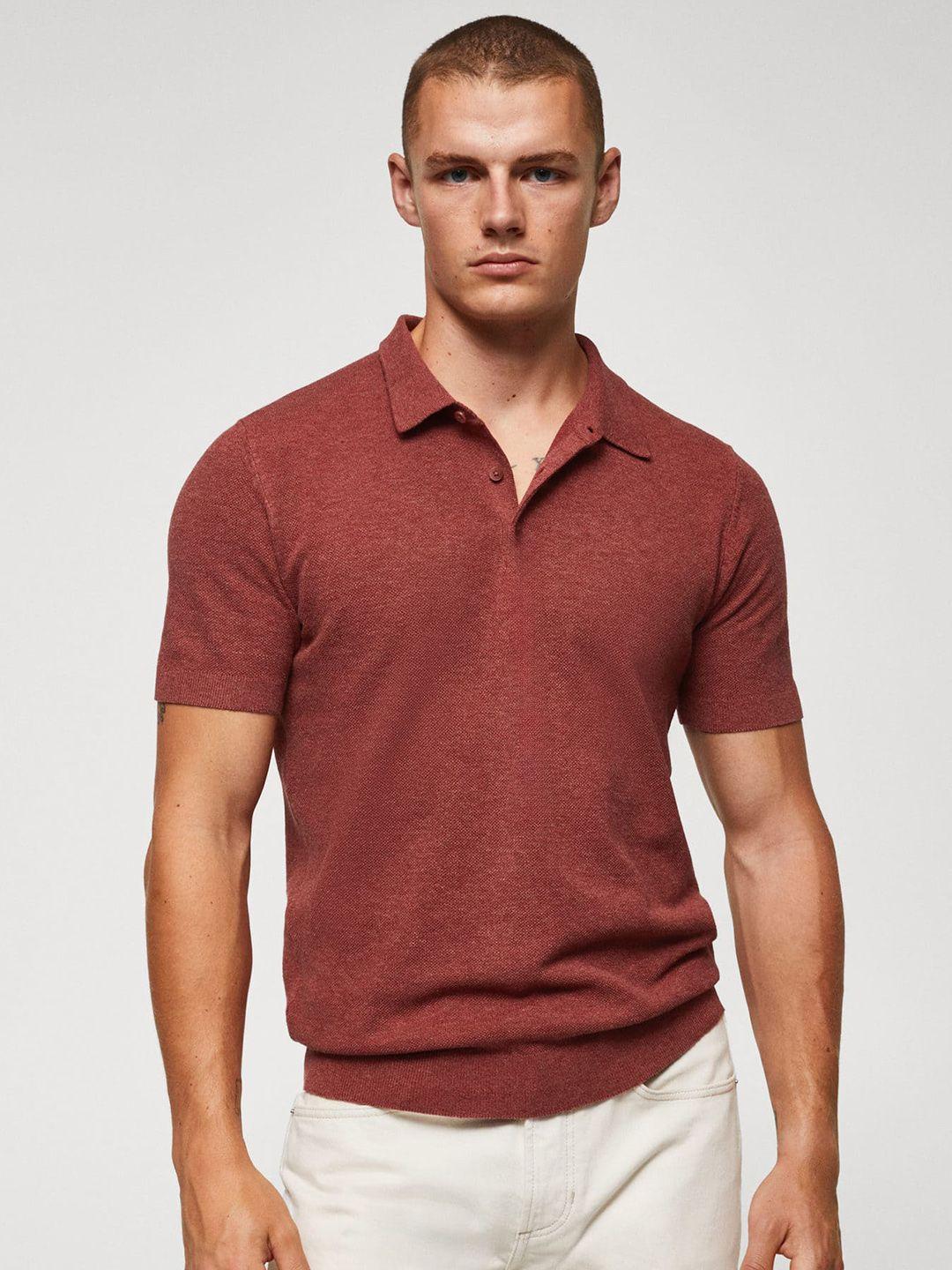 mango man polo collar t-shirt