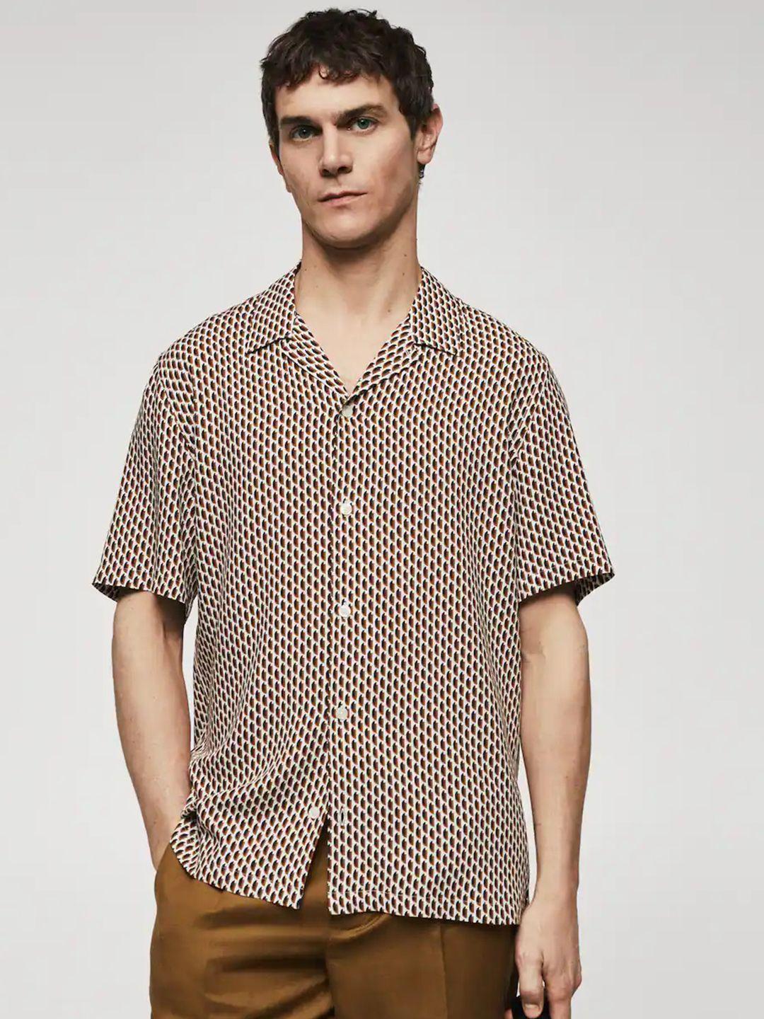 mango man printed casual shirt