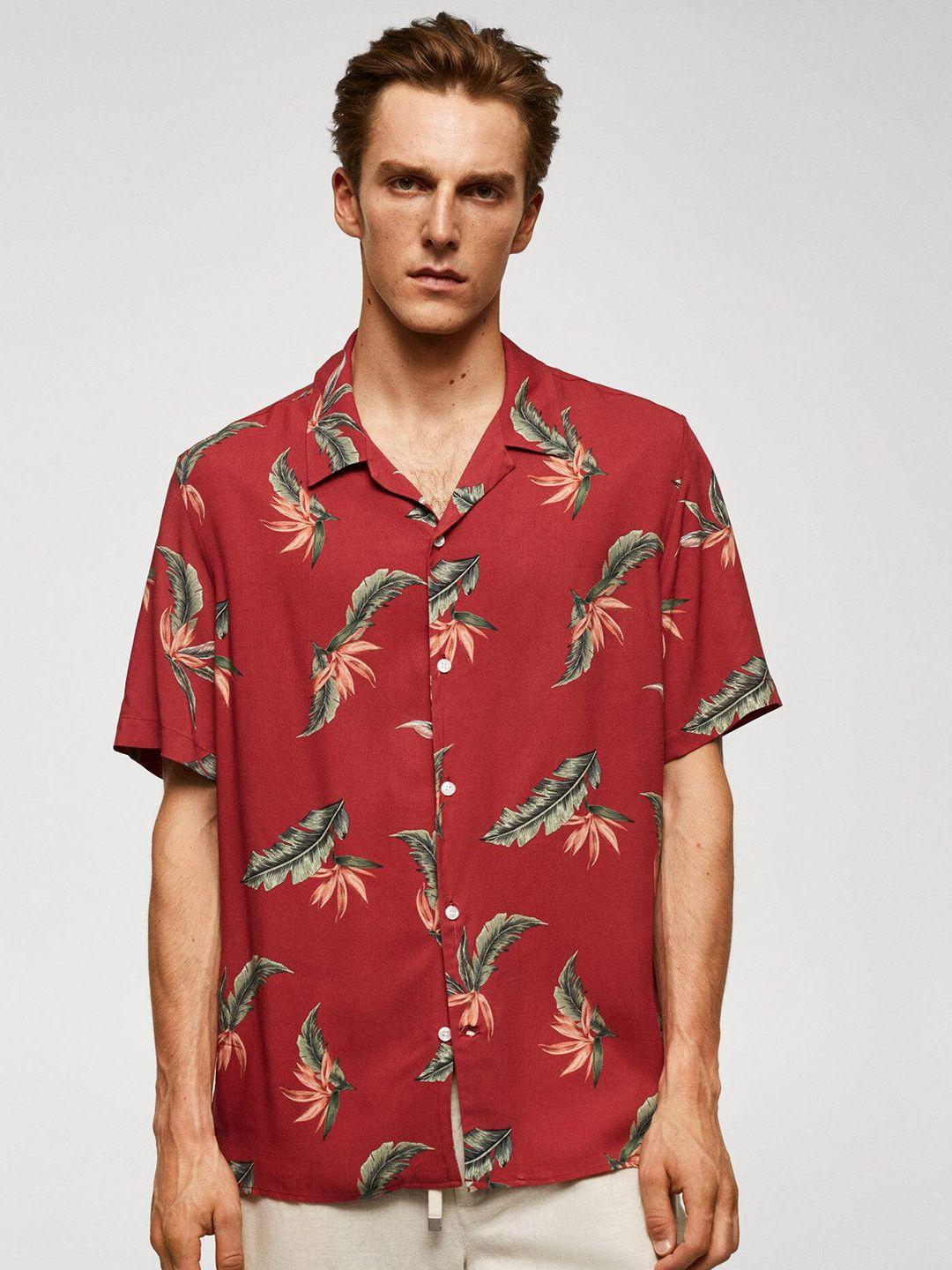 mango man printed casual shirt