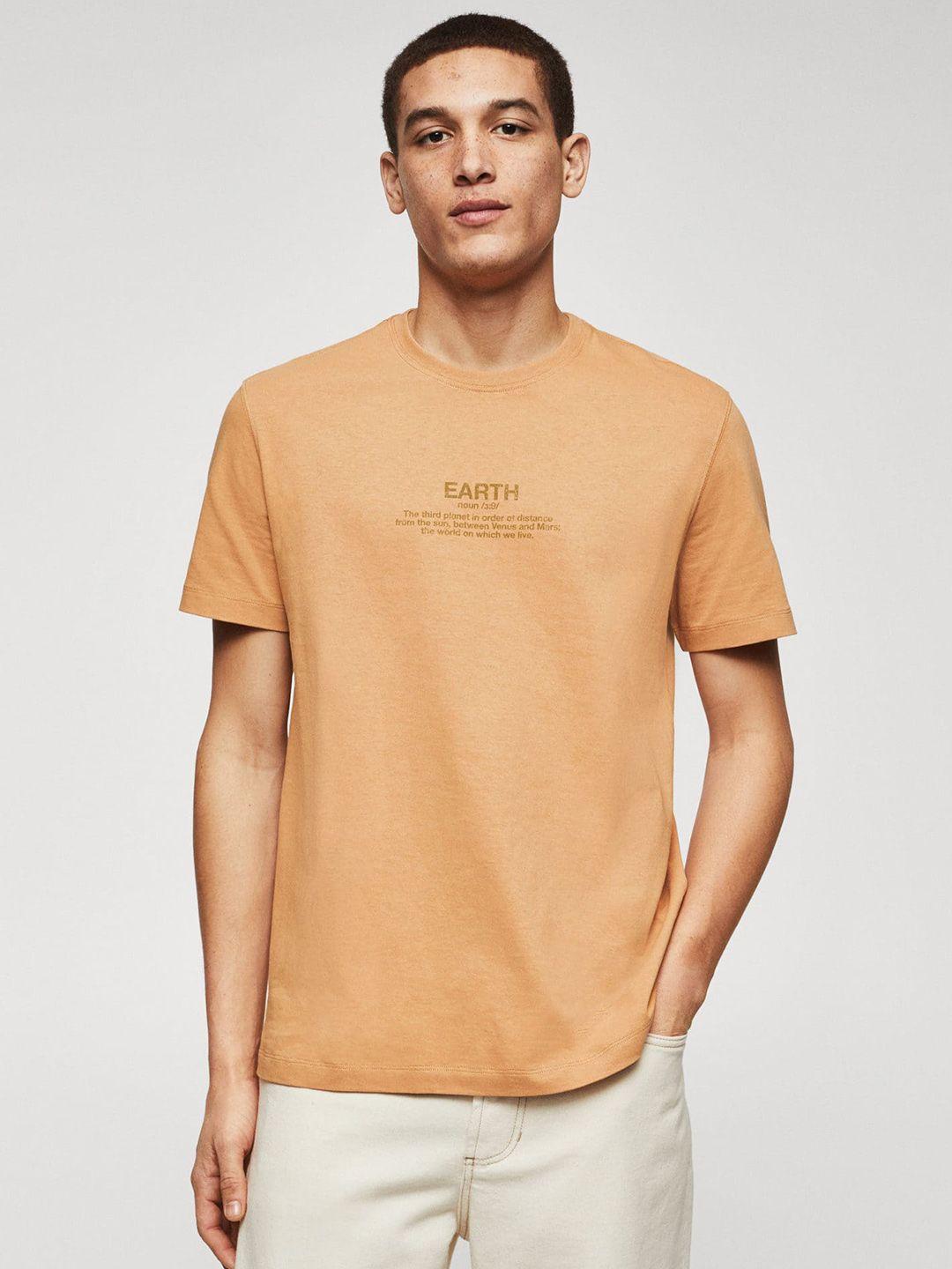 mango man printed pure cotton relaxed t-shirt