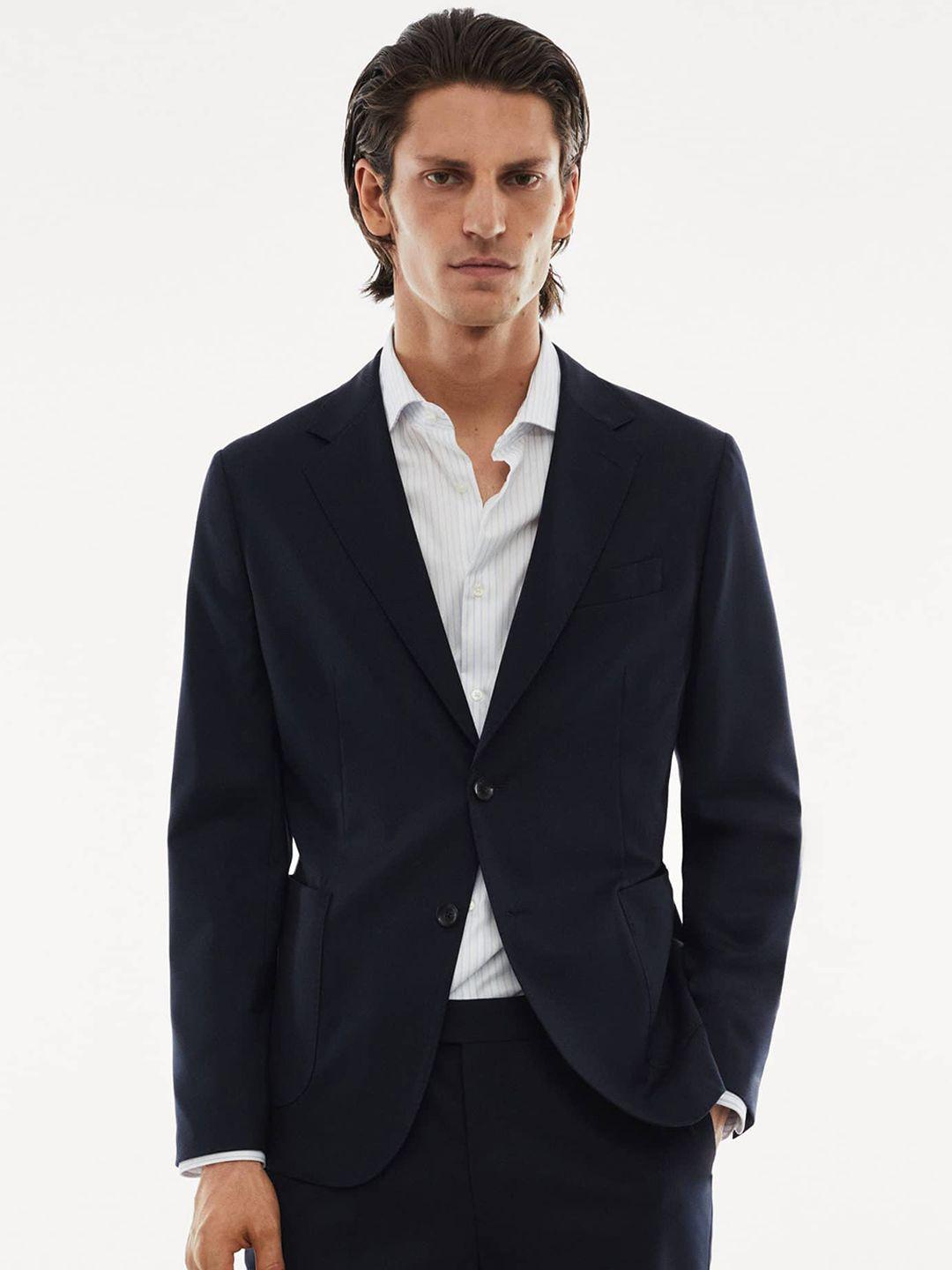 mango man single-breasted notched lapel formal blazer