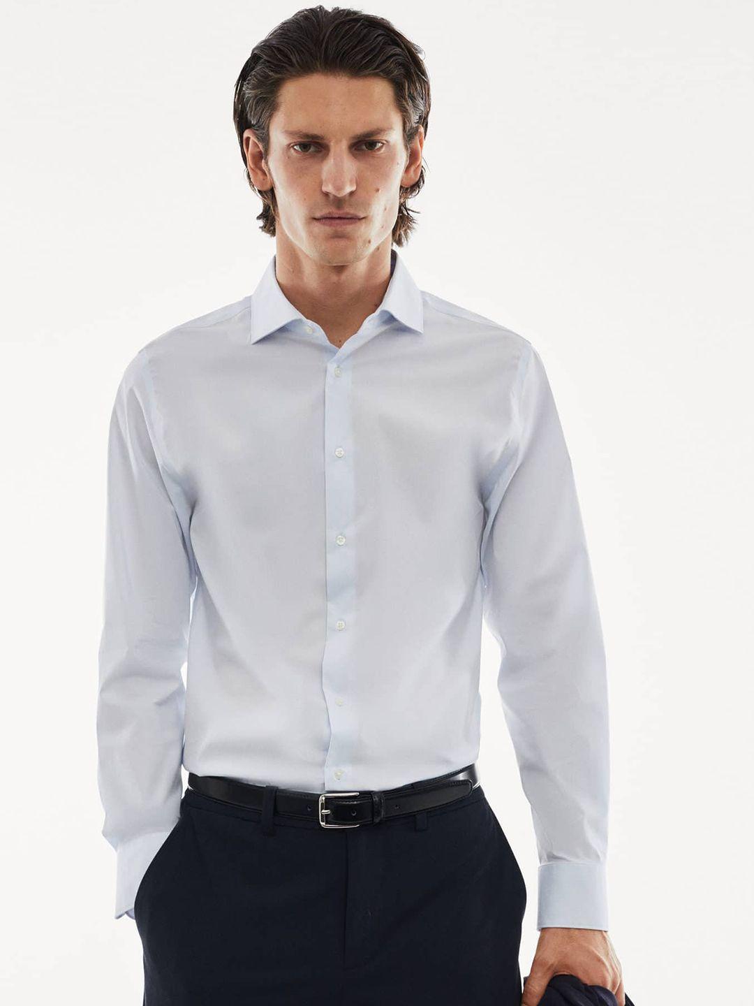 mango man slim fit non-iron performance shirt