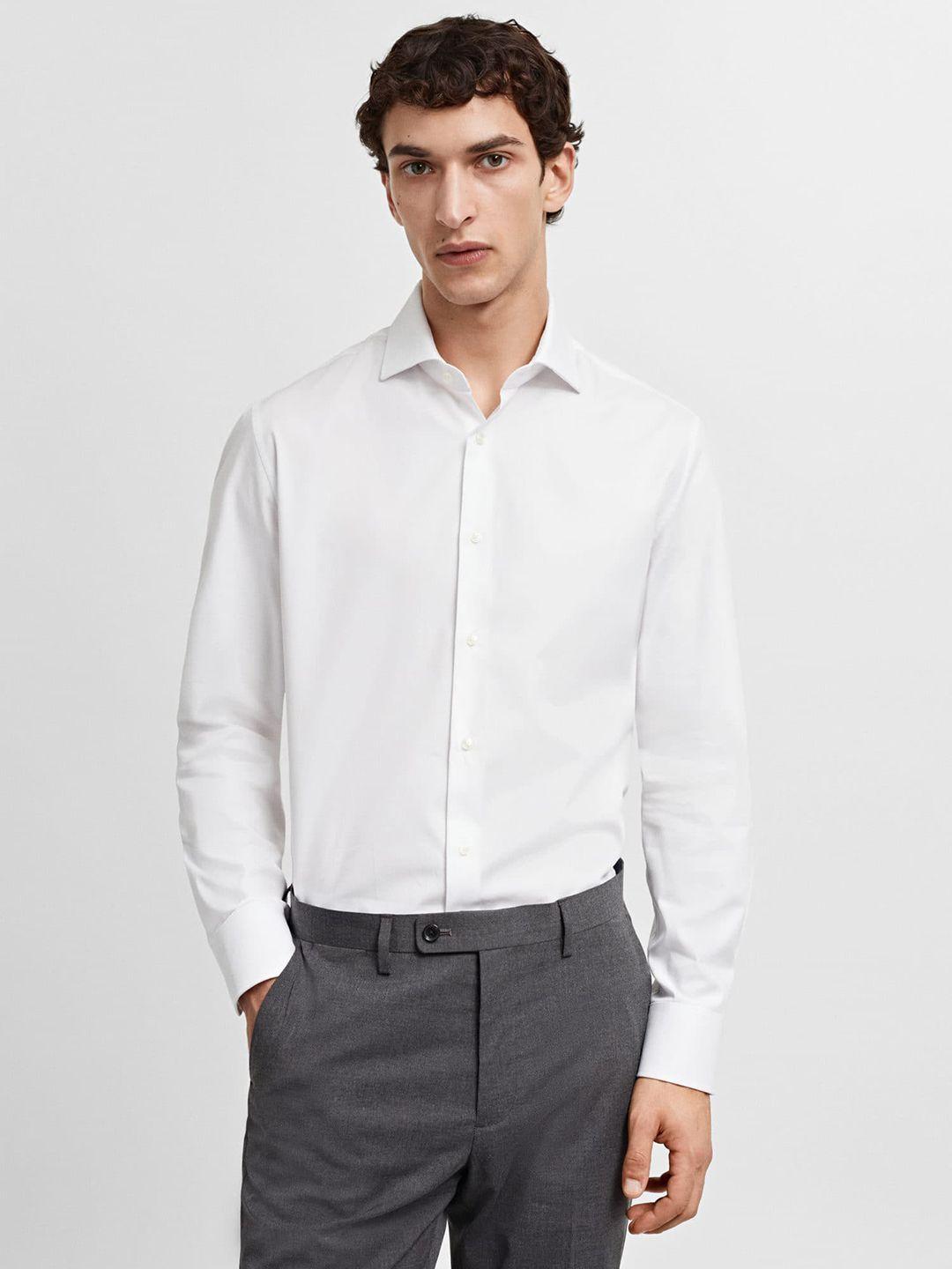 mango man slim fit pure cotton formal shirt