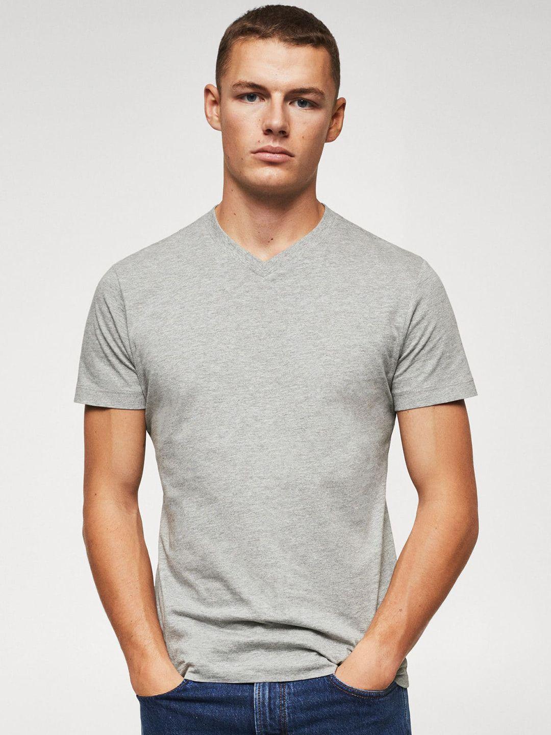 mango man solid pure cotton t-shirt